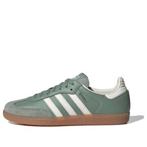 Adidas Samba OG Silver Green White Gum Leather 10
